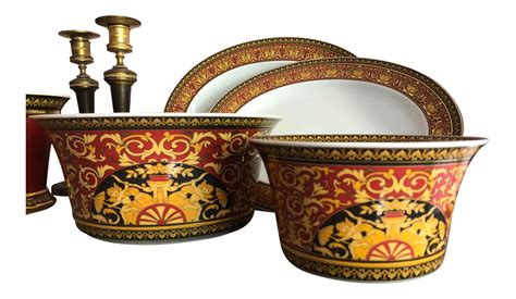 versace red tray|Versace italian tableware price.